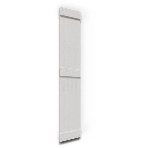 Timberthane Rustic 3 Board Joined Board-n-Batten Faux Wood Shutters W/End Batten, 16 1/8W X 92H